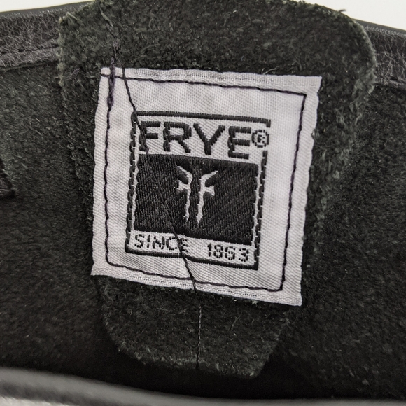 Frye Veronica Short Black Leather Buckle Boots - Picture 10 of 11